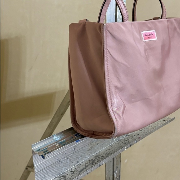 Kate Spade Pink Canvas Tote with Short Handles - Picture 5 of 13